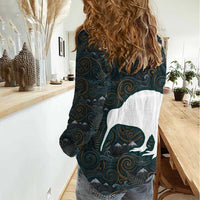 New Zealand is Calling and I Must Go Women Casual Shirt Kiwi Bird Silhouette TS04 - Polynesian Pride