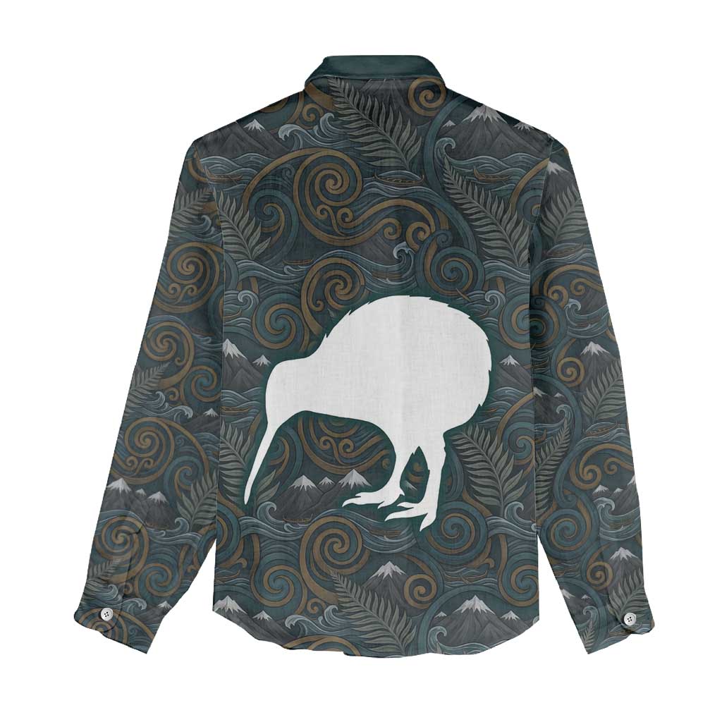 New Zealand is Calling and I Must Go Women Casual Shirt Kiwi Bird Silhouette TS04 - Polynesian Pride