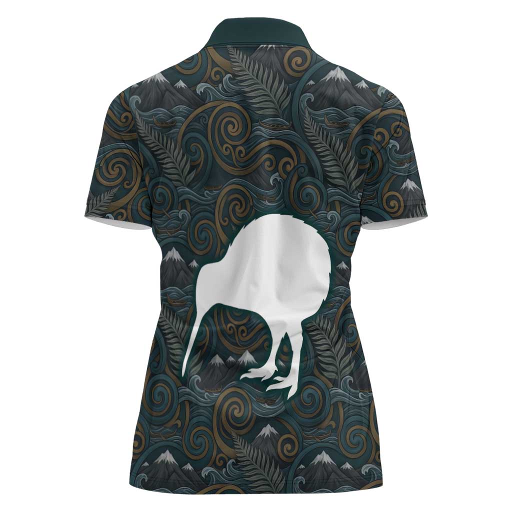 New Zealand is Calling and I Must Go Women Polo Shirt Kiwi Bird Silhouette TS04 - Polynesian Pride