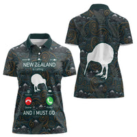 New Zealand is Calling and I Must Go Women Polo Shirt Kiwi Bird Silhouette TS04 - Polynesian Pride