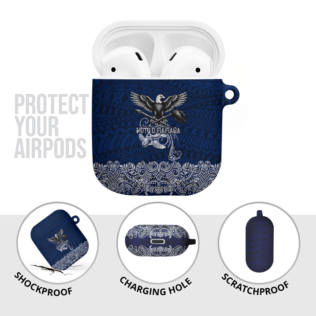 American Samoa Eagle AirPods Case Sea Turtle Traditional Polynesian Tribal Tattoo TS04 - Polynesian Pride