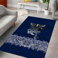 American Samoa Eagle Area Rug Sea Turtle Traditional Polynesian Tribal Tattoo TS04 - Polynesian Pride