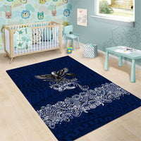 American Samoa Eagle Area Rug Sea Turtle Traditional Polynesian Tribal Tattoo TS04 - Polynesian Pride