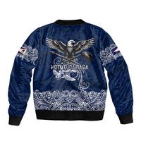 American Samoa Eagle Bomber Jacket Sea Turtle Traditional Polynesian Tribal Tattoo TS04 - Polynesian Pride