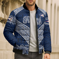 American Samoa Eagle Bomber Puffer Jacket Sea Turtle Traditional Polynesian Tribal Tattoo TS04 - Polynesian Pride