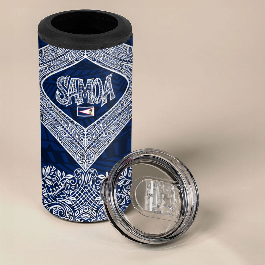 American Samoa Eagle 4 in 1 Can Cooler Tumbler Sea Turtle Traditional Polynesian Tribal Tattoo TS04 - Polynesian Pride