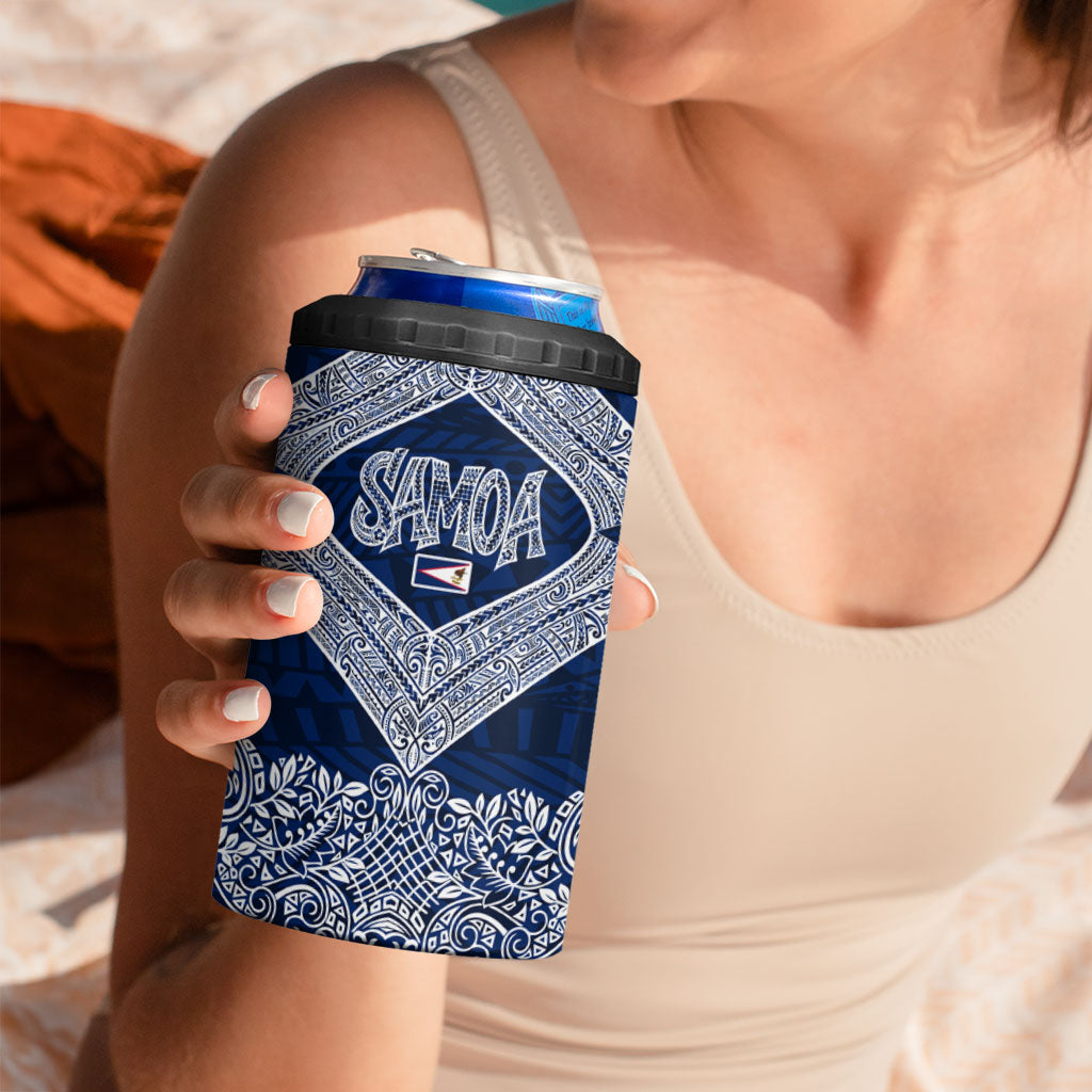 American Samoa Eagle 4 in 1 Can Cooler Tumbler Sea Turtle Traditional Polynesian Tribal Tattoo TS04 - Polynesian Pride