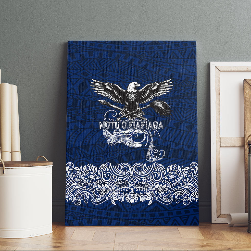 American Samoa Eagle Canvas Wall Art Sea Turtle Traditional Polynesian Tribal Tattoo TS04 - Polynesian Pride