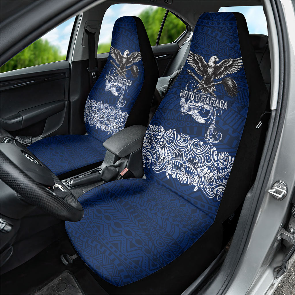 American Samoa Eagle Car Seat Cover Sea Turtle Traditional Polynesian Tribal Tattoo TS04 - Polynesian Pride