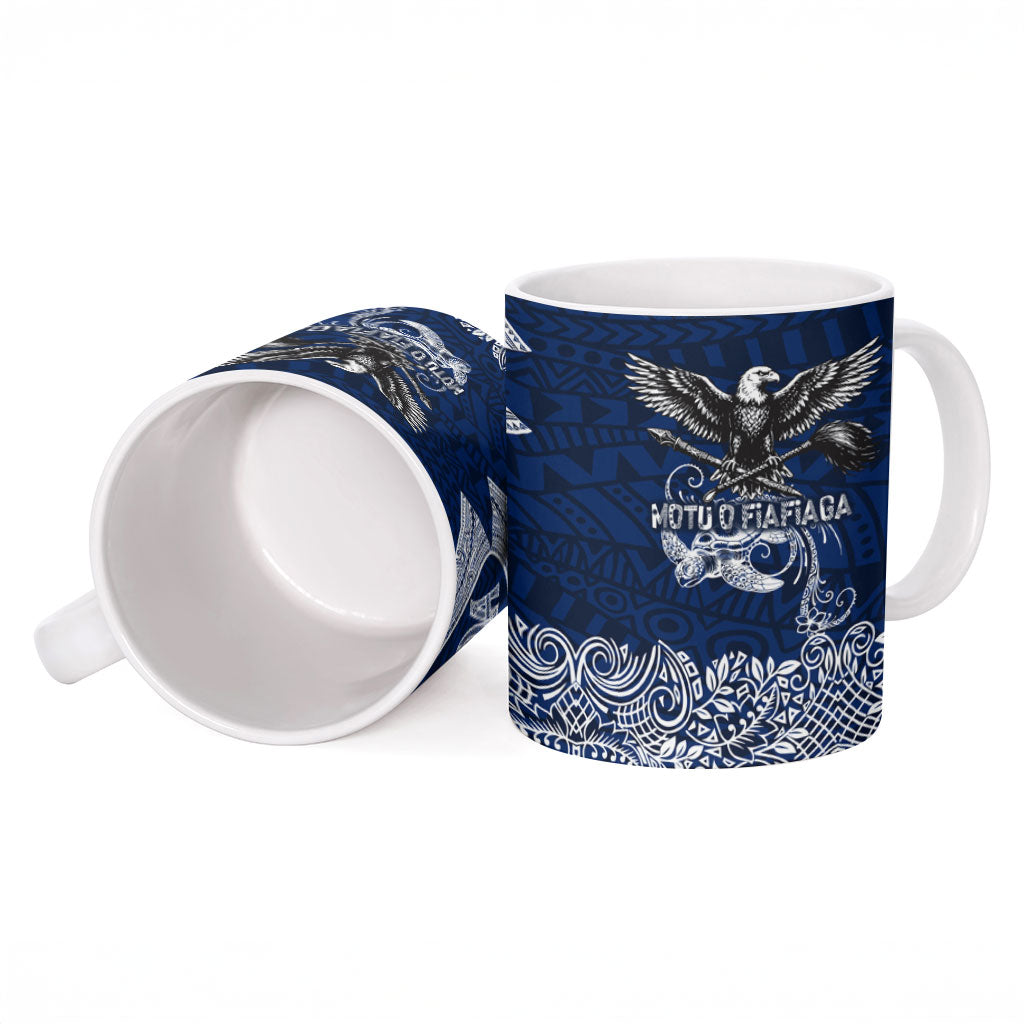 American Samoa Eagle Ceramic Mug Sea Turtle Traditional Polynesian Tribal Tattoo TS04 - Polynesian Pride
