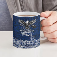 American Samoa Eagle Ceramic Mug Sea Turtle Traditional Polynesian Tribal Tattoo TS04 - Polynesian Pride