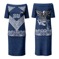 American Samoa Eagle Couples Matching Puletasi and Hawaiian Shirt Sea Turtle Traditional Polynesian Tribal Tattoo TS04 - Polynesian Pride