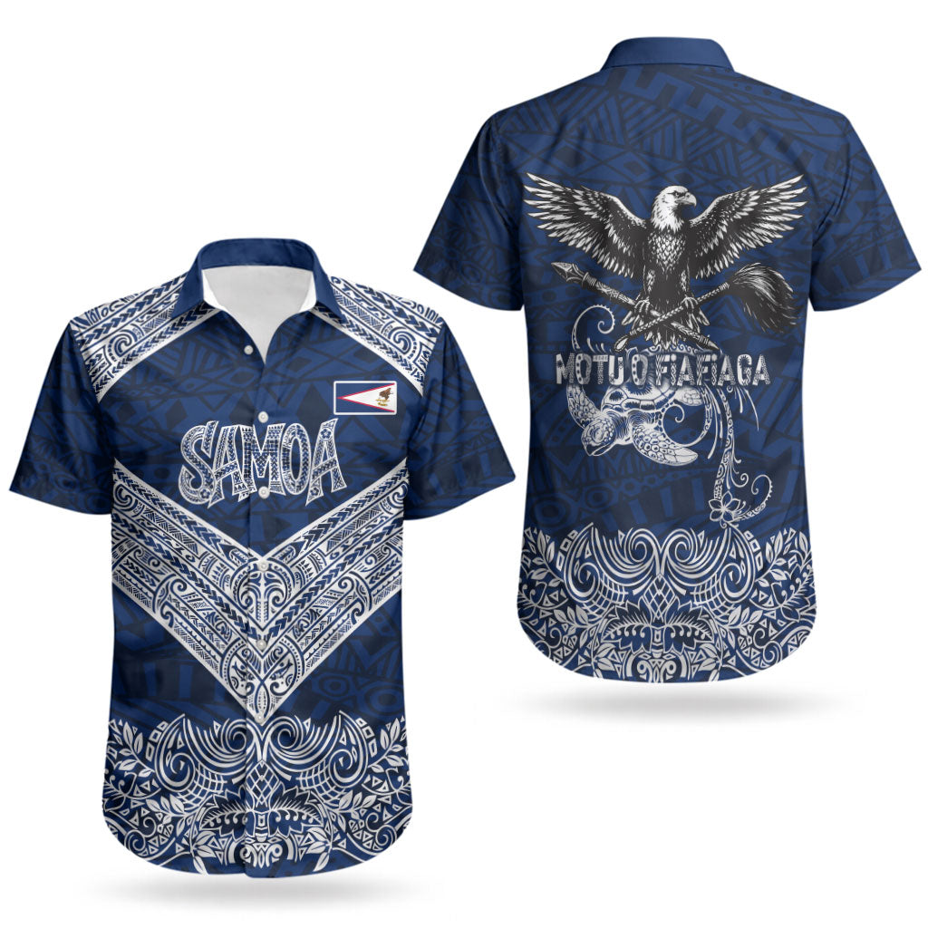 American Samoa Eagle Couples Matching Summer Maxi Dress and Hawaiian Shirt Sea Turtle Traditional Polynesian Tribal Tattoo TS04 - Polynesian Pride