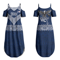 American Samoa Eagle Couples Matching Summer Maxi Dress and Hawaiian Shirt Sea Turtle Traditional Polynesian Tribal Tattoo TS04 - Polynesian Pride