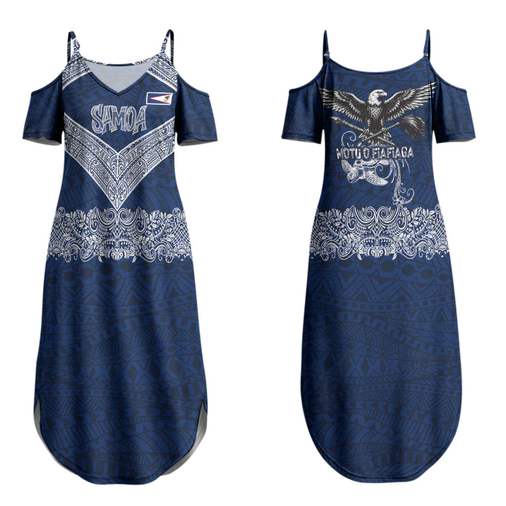 American Samoa Eagle Couples Matching Summer Maxi Dress and Long Sleeve Button Shirt Sea Turtle Traditional Polynesian Tribal Tattoo TS04 - Polynesian Pride
