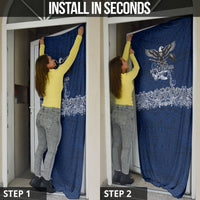 American Samoa Eagle Door Cover Sea Turtle Traditional Polynesian Tribal Tattoo TS04 - Polynesian Pride