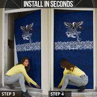 American Samoa Eagle Door Cover Sea Turtle Traditional Polynesian Tribal Tattoo TS04 - Polynesian Pride