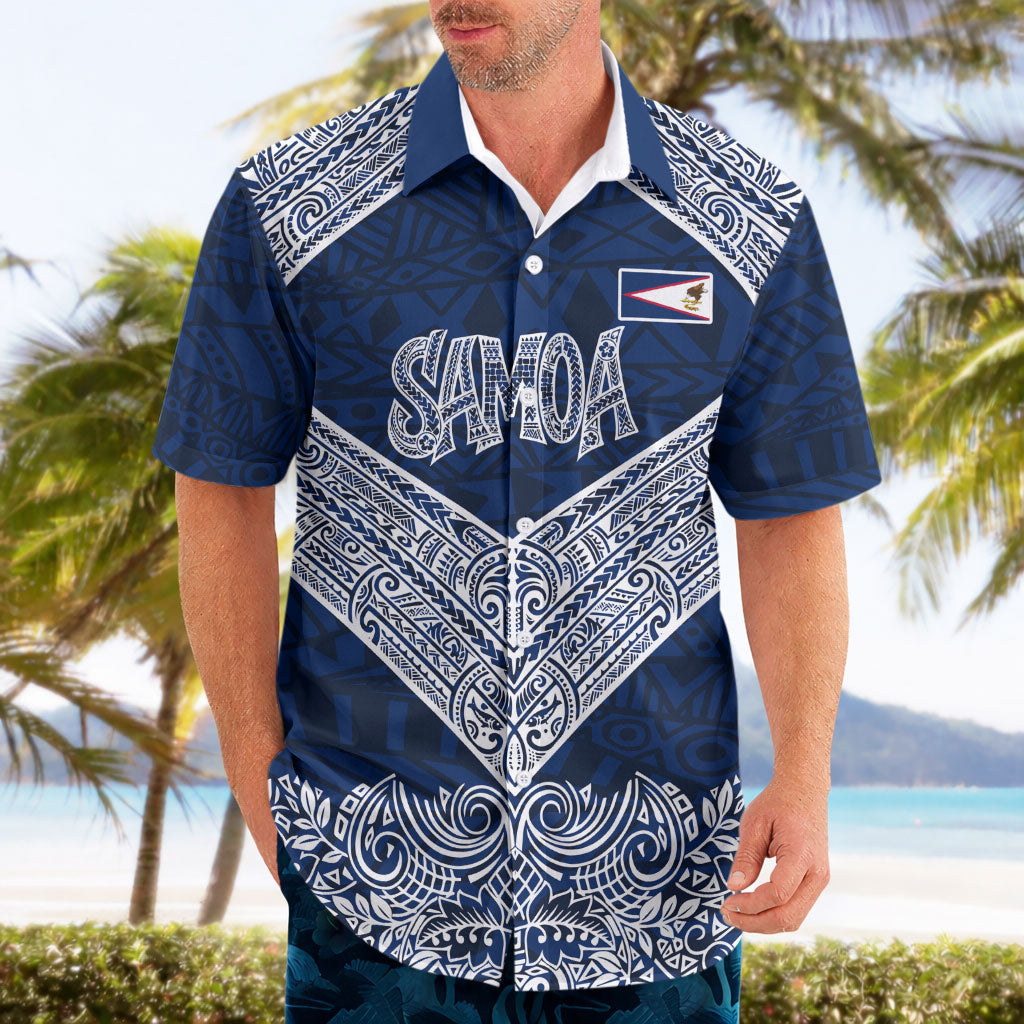 American Samoa Eagle Hawaiian Shirt Sea Turtle Traditional Polynesian Tribal Tattoo TS04 - Polynesian Pride