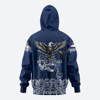 American Samoa Eagle Hoodie Sea Turtle Traditional Polynesian Tribal Tattoo TS04 - Polynesian Pride