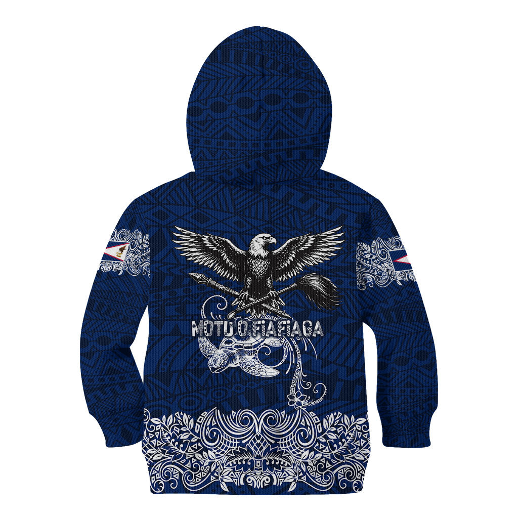 American Samoa Eagle Kid Hoodie Sea Turtle Traditional Polynesian Tribal Tattoo TS04 - Polynesian Pride