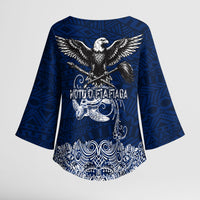 American Samoa Eagle Kimono Sleeve Blouse Sea Turtle Traditional Polynesian Tribal Tattoo TS04 - Polynesian Pride