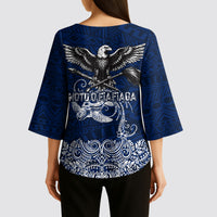 American Samoa Eagle Kimono Sleeve Blouse Sea Turtle Traditional Polynesian Tribal Tattoo TS04 - Polynesian Pride