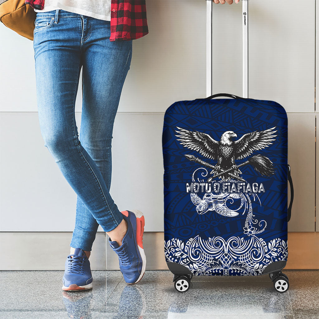 American Samoa Eagle Luggage Cover Sea Turtle Traditional Polynesian Tribal Tattoo TS04 - Polynesian Pride