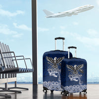 American Samoa Eagle Luggage Cover Sea Turtle Traditional Polynesian Tribal Tattoo TS04 - Polynesian Pride