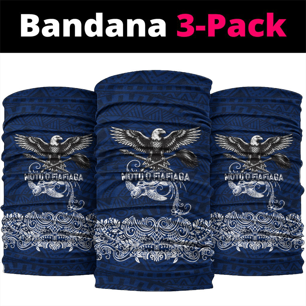 American Samoa Eagle Neck Gaiter Sea Turtle Traditional Polynesian Tribal Tattoo TS04 package One Size: 25*50cm Blue White - Polynesian Pride