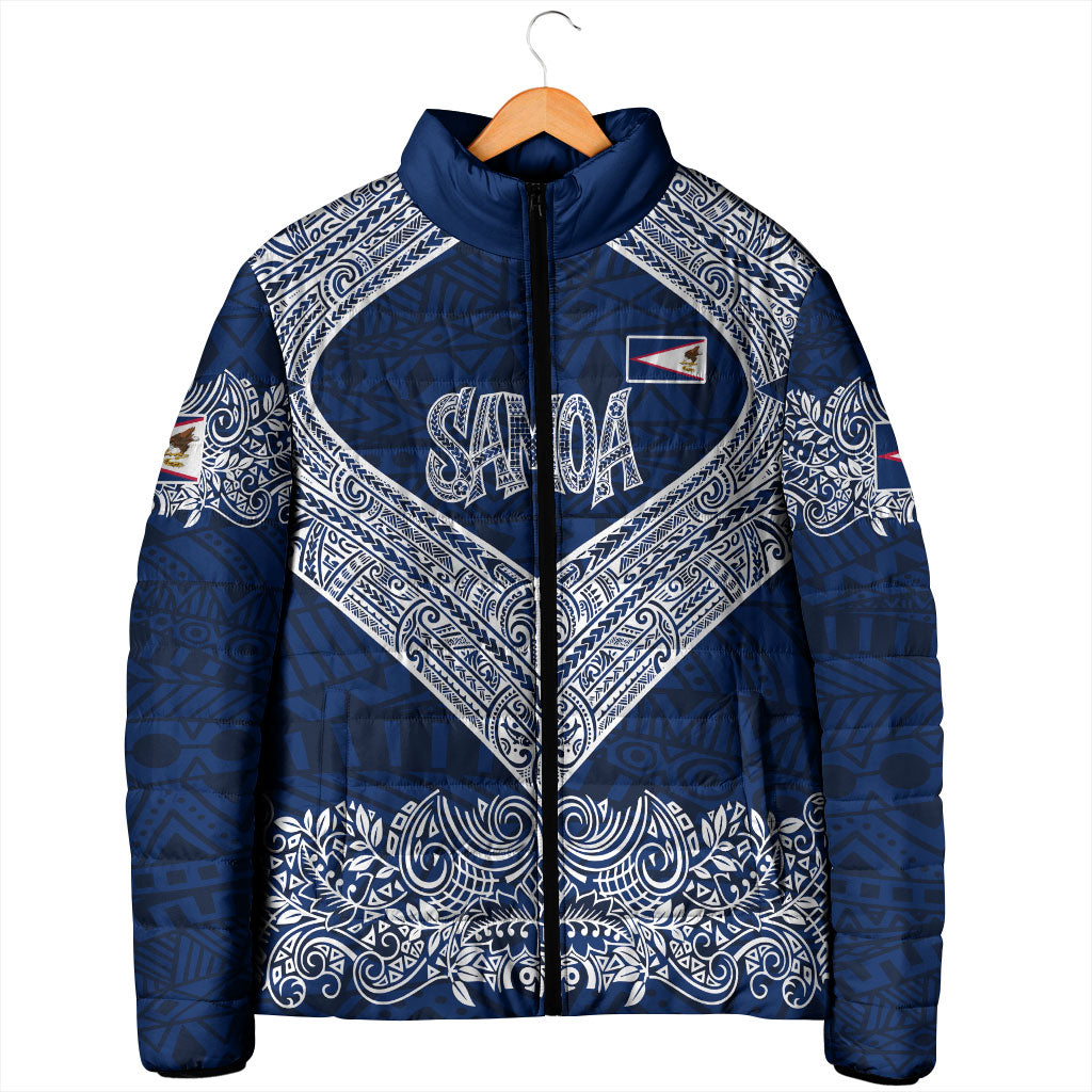 American Samoa Eagle Padded Jacket Sea Turtle Traditional Polynesian Tribal Tattoo TS04 - Polynesian Pride