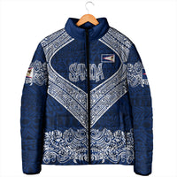 American Samoa Eagle Padded Jacket Sea Turtle Traditional Polynesian Tribal Tattoo TS04 - Polynesian Pride