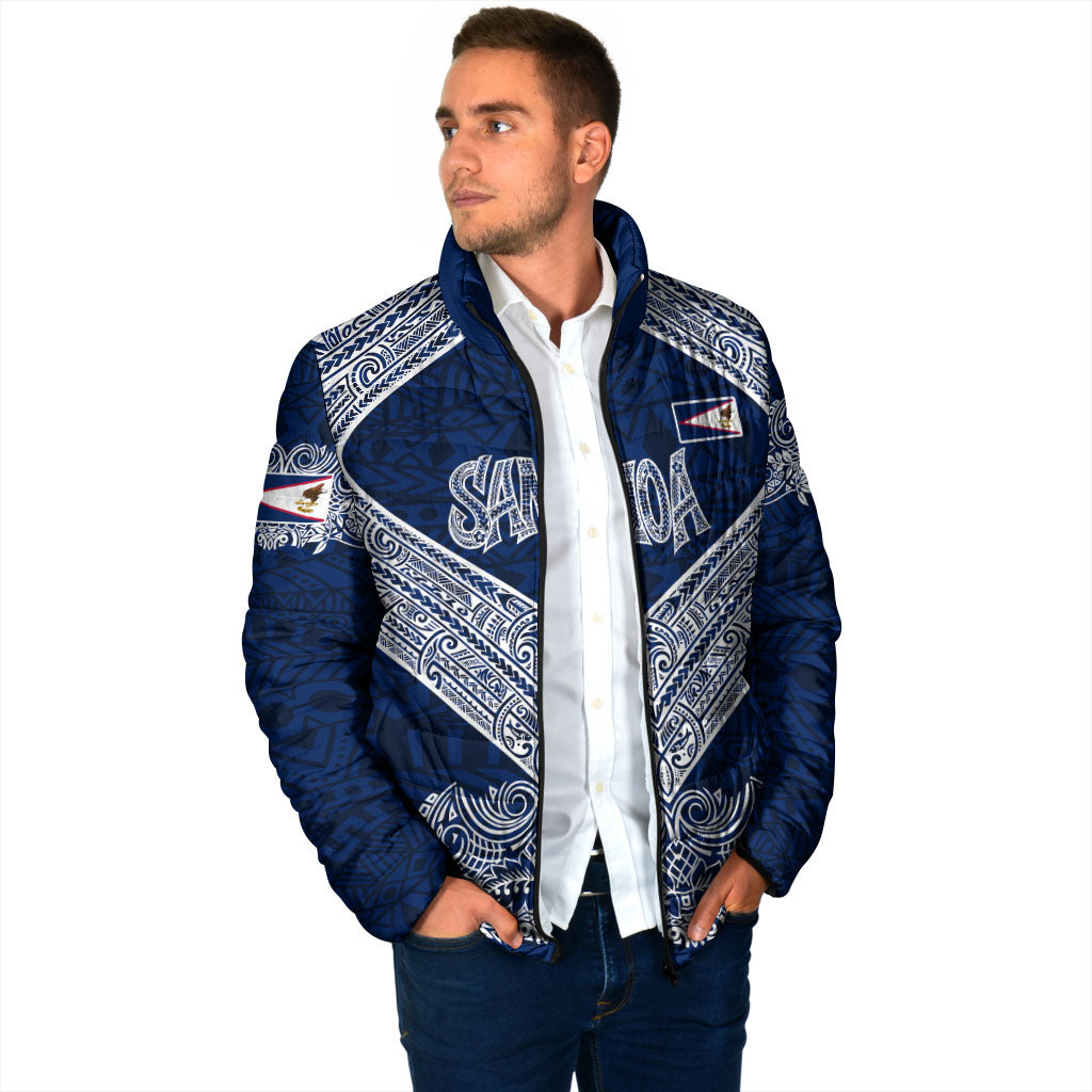 American Samoa Eagle Padded Jacket Sea Turtle Traditional Polynesian Tribal Tattoo TS04 - Polynesian Pride