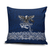 American Samoa Eagle Pillow Cover Sea Turtle Traditional Polynesian Tribal Tattoo TS04 Blue White - Polynesian Pride