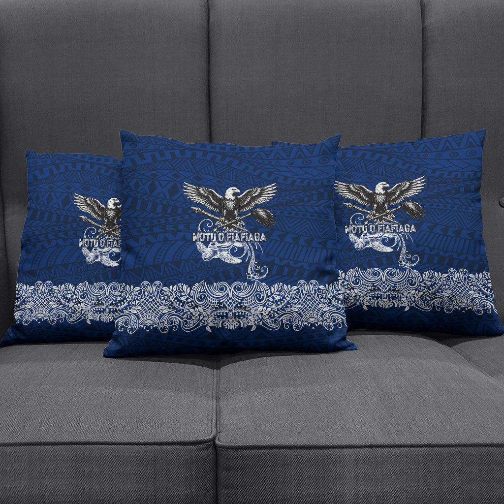 American Samoa Eagle Pillow Cover Sea Turtle Traditional Polynesian Tribal Tattoo TS04 - Polynesian Pride