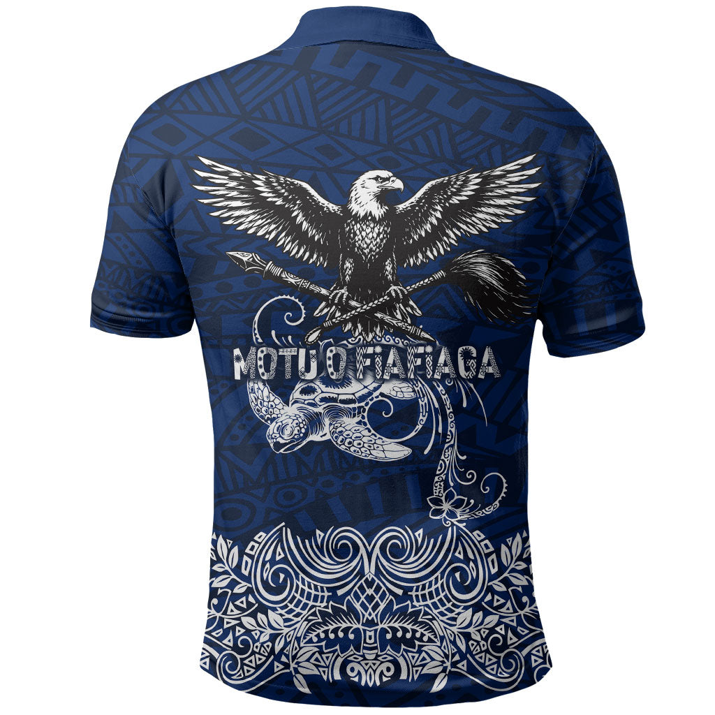 American Samoa Eagle Polo Shirt Sea Turtle Traditional Polynesian Tribal Tattoo TS04 - Polynesian Pride