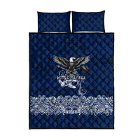 American Samoa Eagle Quilt Bed Set Sea Turtle Traditional Polynesian Tribal Tattoo TS04 - Polynesian Pride