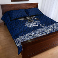 American Samoa Eagle Quilt Bed Set Sea Turtle Traditional Polynesian Tribal Tattoo TS04 - Polynesian Pride