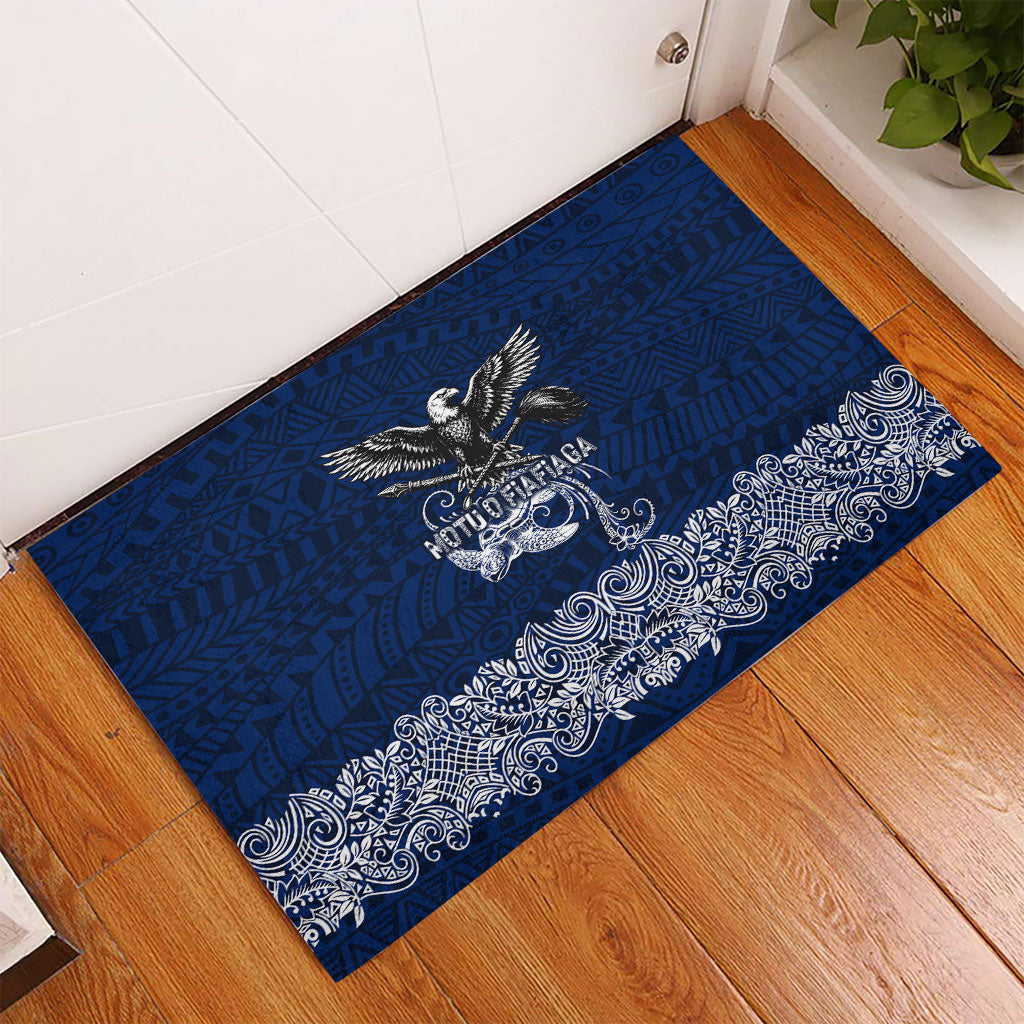 American Samoa Eagle Rubber Doormat Sea Turtle Traditional Polynesian Tribal Tattoo TS04 - Polynesian Pride