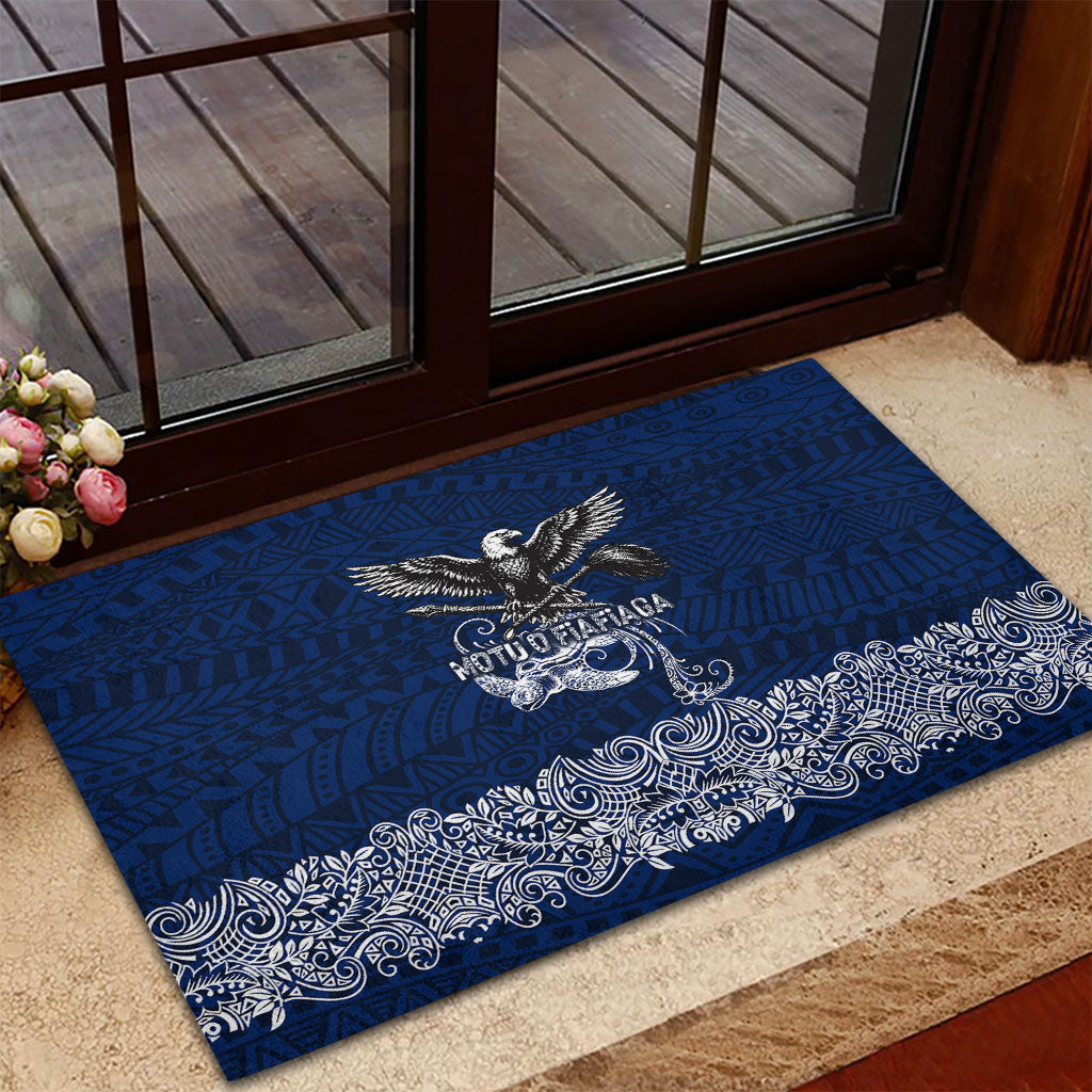 American Samoa Eagle Rubber Doormat Sea Turtle Traditional Polynesian Tribal Tattoo TS04 - Polynesian Pride