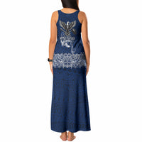 American Samoa Eagle Tank Maxi Dress Sea Turtle Traditional Polynesian Tribal Tattoo TS04 - Polynesian Pride