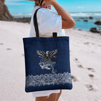 American Samoa Eagle Tote Bag Sea Turtle Traditional Polynesian Tribal Tattoo TS04 - Polynesian Pride
