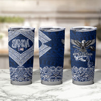 American Samoa Eagle Tumbler Cup Sea Turtle Traditional Polynesian Tribal Tattoo TS04 - Polynesian Pride