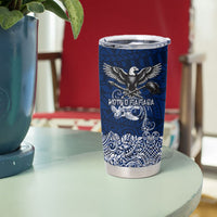 American Samoa Eagle Tumbler Cup Sea Turtle Traditional Polynesian Tribal Tattoo TS04 - Polynesian Pride