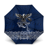 American Samoa Eagle Umbrella Sea Turtle Traditional Polynesian Tribal Tattoo TS04 One Size Folded 11.42 inch Opened Diameter 37.4 inch Blue White - Polynesian Pride