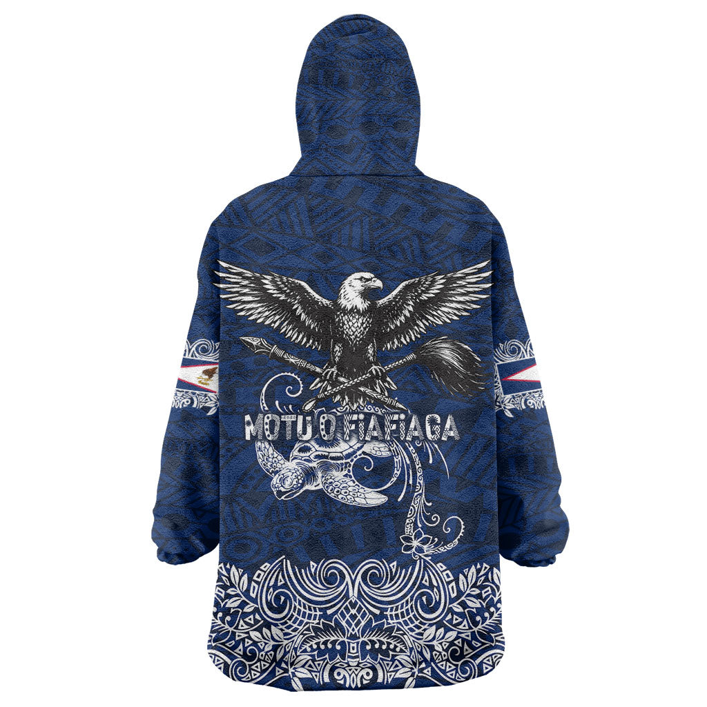 American Samoa Eagle Wearable Blanket Hoodie Sea Turtle Traditional Polynesian Tribal Tattoo TS04 - Polynesian Pride