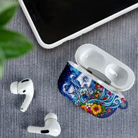 American Samoa Pago Pago AirPods Case Sea Turtle And Fruit Bat - Tropical Hibiscus Flowers Polynesian TS04 - Polynesian Pride