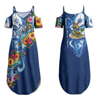 American Samoa Pago Pago Couples Matching Summer Maxi Dress and Long Sleeve Button Shirt Sea Turtle And Fruit Bat - Tropical Hibiscus Flowers Polynesian TS04 - Polynesian Pride