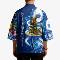 American Samoa Pago Pago Kimono Sea Turtle And Fruit Bat - Tropical Hibiscus Flowers Polynesian TS04 - Polynesian Pride