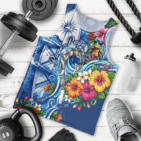American Samoa Pago Pago Men Tank Top Sea Turtle And Fruit Bat - Tropical Hibiscus Flowers Polynesian TS04 - Polynesian Pride