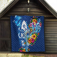 American Samoa Pago Pago Quilt Sea Turtle And Fruit Bat - Tropical Hibiscus Flowers Polynesian TS04 - Polynesian Pride